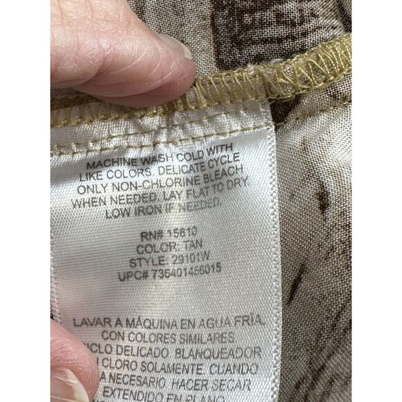 Panama Jack Men’s Brown Tropical Print Short Sleeve Button Up Shirt XL Hawaiian - Picture 11 of 12